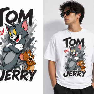 Tom & Jerry Graphic DTF Print T-Shirt – Premium Streetwear Cartoon Tee (Unisex)